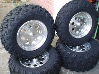ATV Tires Rims Can Am Bombardier Style Alloy Rims and Hotshot Tires