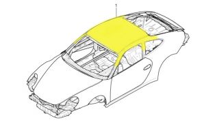 Porsche 911 997 GT3 Carbon Fiber Coupe Roof Sunroof Delete Carrera Turbo