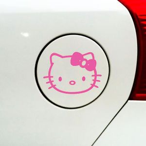 Hello Kitty Logo Decal Car Sticker Fuel Cover 4 4x3 2" Pink