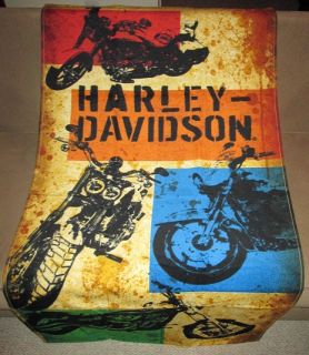 New Harley Davidson Retro Bike Classic Motorcycle Bath Beach Towel Biker Gift