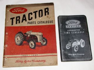 1947 Original Ford Tractor Maintenance Schedule BK Parts Catalog Manual 8N 9N 2N