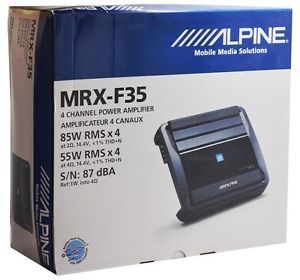 Alpine MRX F35 4 Channel Car Audio Amplifier x Power Series Car Amp MRXF35