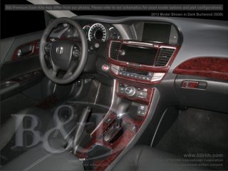 Honda Accord 2013 13 Dash Trim Kit Wood Carbon Fiber Aluminum 51pcs