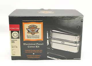 Harley Davidson Chrome Electrical Panel Cover Kit 66417 99A for Dyna Models