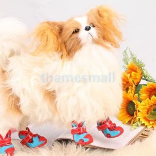 Pet Dog Puppy Boots Shoes Sneakers Paw Covers Velcro Closure 4 Styles 5 Sizes