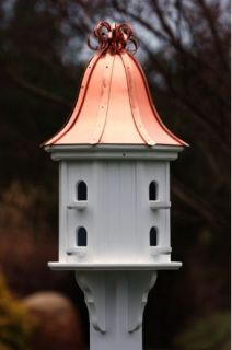 Fancy Home Products Birdhouse Bright Copper Curly Roof