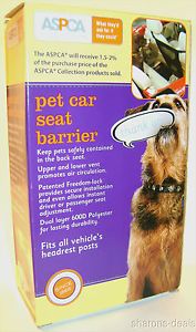 New ASPCA Pet Car SUV Seat Barrier 600 D Vented Durable Auto Keep Pet Backseat