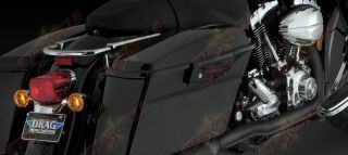 95 08 Harley Touring Flt FLTR FLHR FLHT FLHX Dresser Duals Black Head Pipes