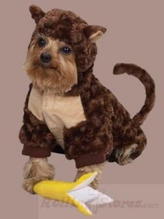 Halloween Dog Pet Costume Monkey Banana Toy LG Holiday