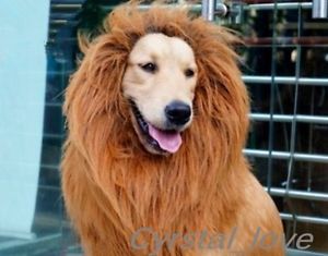 Pet Costume Lion Mane Wig for Dog Cat Halloween Clothes Festival Fancy Dress Up