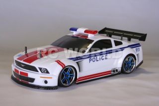 1 10 RC Police Car Ford Mustang intercepter HP Police Car Brushless RTR 40 MPH