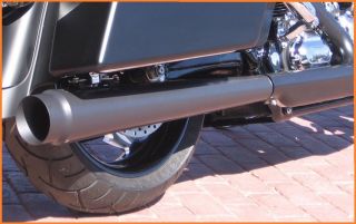 Cary Faas Slip on Mufflers Harley Touring Black CFR Mufflers Chrome New
