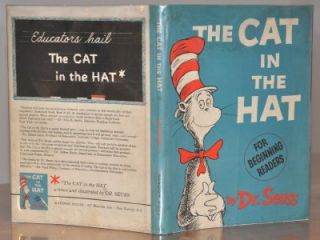 1st 1st 1st Ed Original Unclipped 200 200 Jacket The Cat in The Hat Dr Seuss