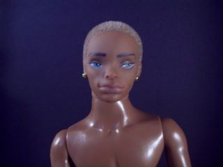 Ken Flavas OOAK Custom Male Boy Guy Doll African American AA Mattel Earrings
