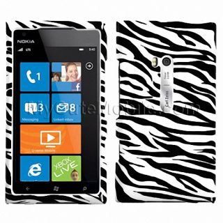 Nokia Lumia 900 Case White Zebra Design Hard Snap on Faceplate Cover at T