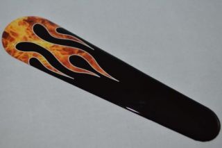 Black "Real Flame" Dash Insert Decal for 2008 2013 Harley FLHX Street Glide