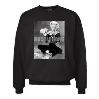 Hustle Gang Cash Marilyn Monroe Mula Hipster Swag Vintage Urban Sweatshirt M