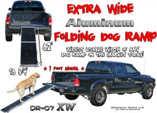7' Extra Wide Portable Folding Dog Cat Ramp Pet Ramps