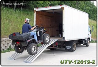 118" Extra Wide Folding ATV UTV Golf Cart Lawn Ramps