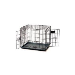 Precision Pet Provalu Double Door Black Metal Wire Dog Crate