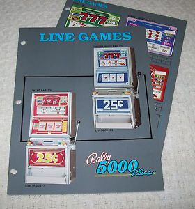 Bally 5000 Plus Line Games Original Casino Slot Machine Flyer Brochure 1988
