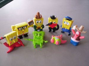 Huge 8PC Spongebob Squarepants Patrick Star Plastic Toys Nice Shape
