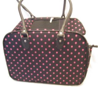 Pet Carrier Small Animal Tote Bag Cat Dog Travel Case New Pink Polka Dots