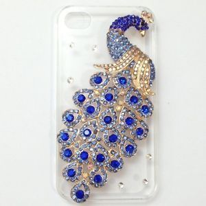 Bling Crystal Cell Phone Case Cover IPHONE5C 3D Bow Hello Kitty Disney Peacock
