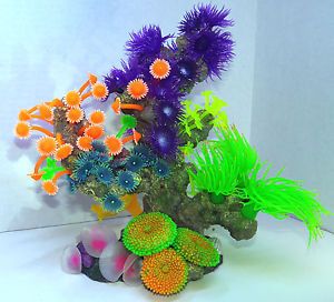 ANESH505M Deep Sea Anemone Silicone Artificial Coral Reef Aquarium Decoration