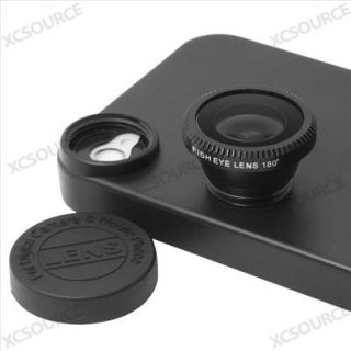 180° Fisheye Fish Eye Detachable Lens Back Cover Case for iPhone 4S 4G DC127