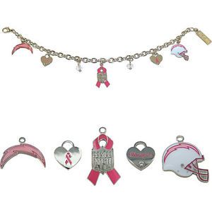 San Diego Chargers Breast Cancer Awareness Charm Bracelet