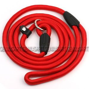 Durable Pet Dog Red Nylon Adjustable Loop Slip Leash Rope Lead 1 35M Long New