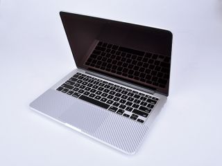 Noble Silver Carbon Fiber Cover Skin Sticker for MacBook Pro 13" Retina Display