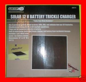 12 Volt Solar Automatic Battery Trickle Charger Car New