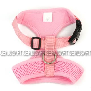 Soft Mesh Pink Mesh Puppy Small Dog Harness Comfort Pet Dog Vest Harness