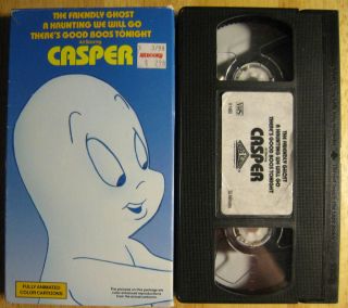 Casper The Friendly Ghost Children's Kids 3 Cartoons VHS Video VGUC Mm