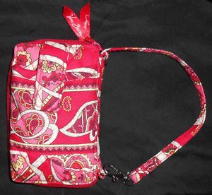 Vera Bradley Wristlet Wallet and Cell Phone Case Red White and Pink