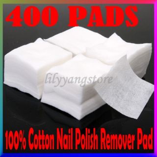 400pcs Nail Art Tips Manicure Polish Remover Cleaning Wipe Cotton Pads Paper