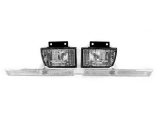 Depo 1990 1996 Chevy Beretta Clear Front Bumper Signal Lights Side Marker Lamp