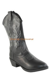 PLEASER Childrens Unisex Boys Girls Cowboy Cowgirl Wild West Costume Boots Shoes