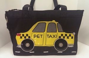 Pet Taxi Small Animal Dog Purse Carrier Tote Cute Sequins Black and Yellow