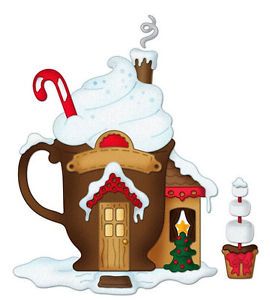NIP Hot Cocoa Cafe 4x6 Cottage Cutz Die CC4X6 024 Winter Christmas Cardmaking