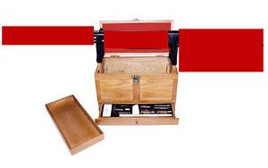 DAC Winchester Wood Tool Box Stand with Universal Gun Firearms Cleaning Kit