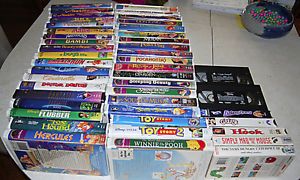 Huge Lot 53 Walt Disney Others Classics Children's Kids VHS Tapes Movies Video