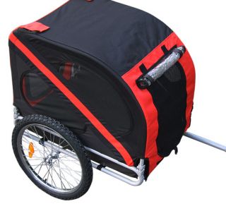 Deluxe Pet Dog Bike Bicyble Trailer Stroller Cat Carrier Bicycle Hitch Red