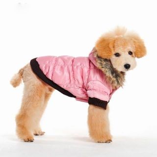 Pet Clothing Dog Coats for Small Large Big Dog Winter Clothes Hoodies Brown Pink