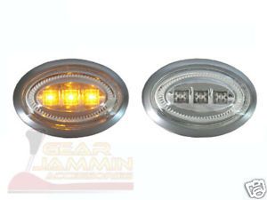 Mini Cooper LED Side Marker Lights Chrome Clear 06 09