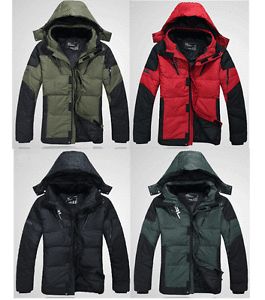 Casual New Mens Ski Jacket Down Parka Winter Coat Hooded Thick Outdoor Travel