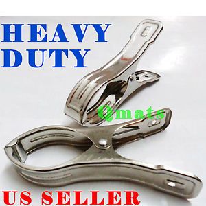 New 2 4 8 12 Large Stainless Steel Heavy Duty Hanging Clips Spring Clamps