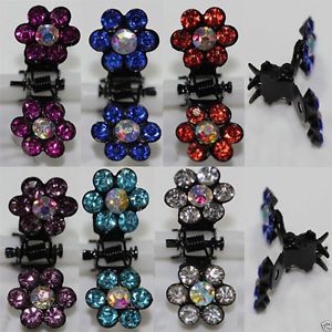 Hotsale 6pcs New Mixed Color Fashion Butterfly Mini Hair Claw Clips Clamps Grips